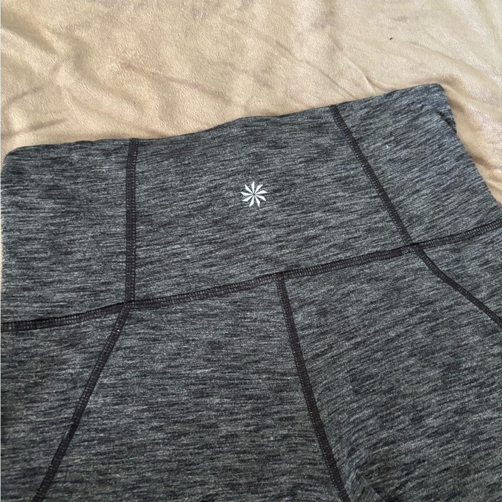 Athleta Charcoal Heathered High Rise Leggings - Small - Picture 3 of 5